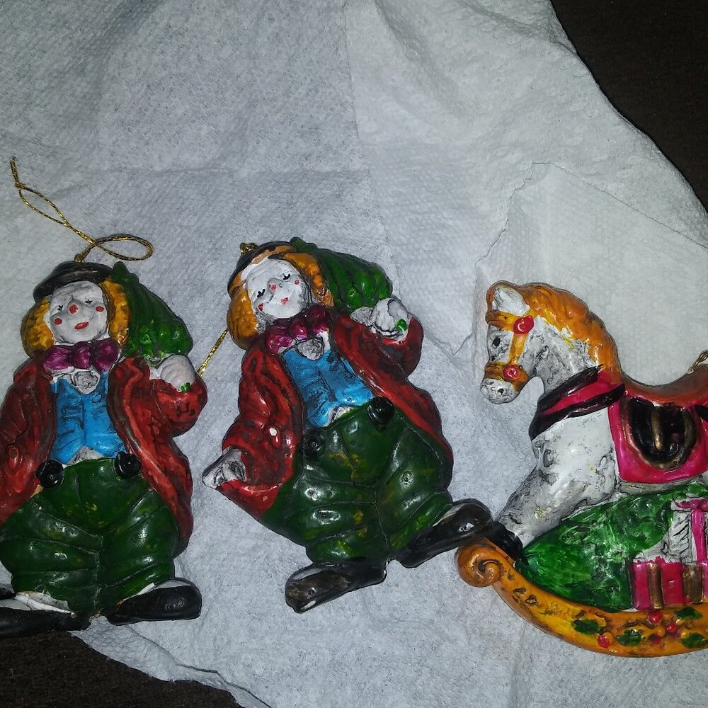 Vintage Hand Painted Christmas Ornaments